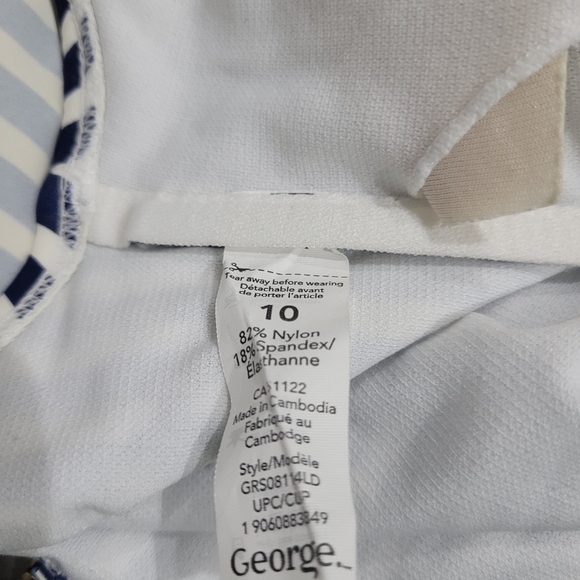 Striped One Piece Swimsuit (George 10) - Picture 3 of 3